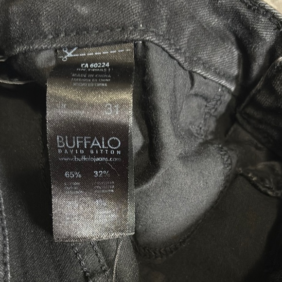 Buffalo David Bitton Black Straight Leg Jeans with Embroidery - Picture 4 of 7